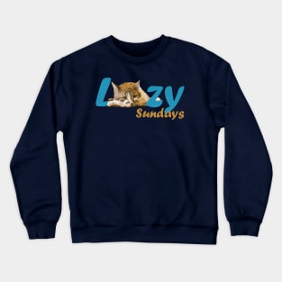 Lazy Cat Sundays Crewneck Sweatshirt